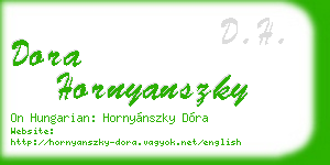dora hornyanszky business card